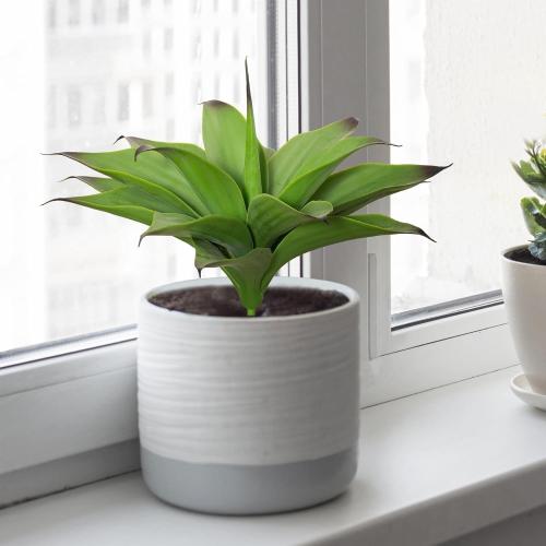 28 Large Artificial Red Green Agave, Summer Realistic Agave Plants for Home Indoor and Outdoor Decor(REG Green)