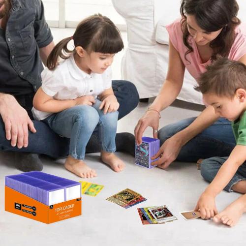 400Pcs Top Loaders for Cards (200Pcs Hard Plastic Card Holders & 200Pcs Penny Card Sleeves) 3 x 4 Toploaders, Card Protector Sleeves for Baseball Football Sports Cards, Standard Trading Cards