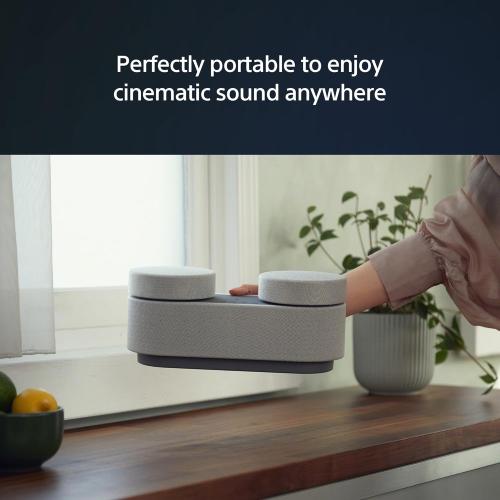 Grey Sony HT-AX7 Portable Theater System for Tablet, Phone, Laptop, Projector - Cinematic Surround Sound Speaker - 30H Battery - Easy Bluetooth Connection