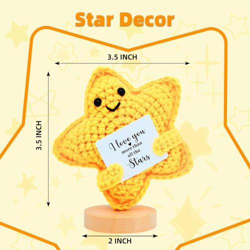 Unique Easter Birthday Gifts for Boyfriend Girlfriend Crochet Star Decor, Birthday Anniversary for Women Men Him Her Mothers for Husband Wife I Love You Romantic to My Love