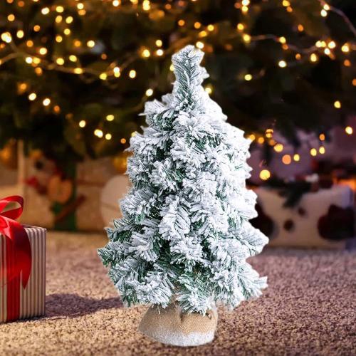 Snowy Christmas Tree Tabletop Artificial Christmas Tree Xmas Tree Tabletop Ornament Mini Christmas Tree Small Christmas Tree Tabletop Christmas Tree Figurine for Xmas Festival Tabletop Decor