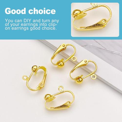 CoguZed 36-Piece Clip-On Earring Converter Set – Universal Fit for Pierced & Non-Pierced Ears (Gold & Silver Tones, Hypoallergenic Metal, Reinforced Secure Closure, Reusable)