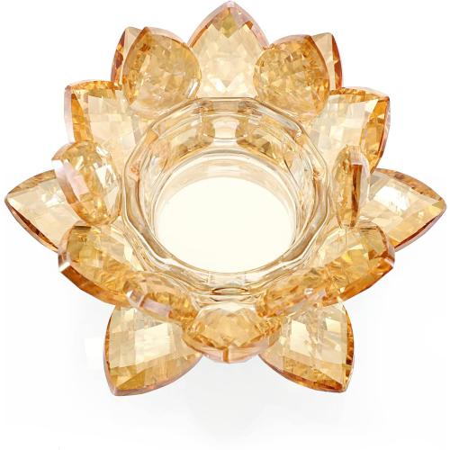 OwnMy Crystal Lotus Flower Tealight Holder Lotus Petal Votive Candle Holder