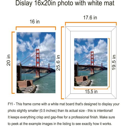 LUCKYLIFE 18x24 Frame in Black, Gallery Frame for Wall Mounting, 2 Pack
