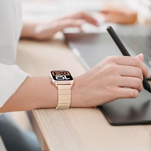 V-MORO Resin Bands Compatible with Apple Watch Band Women,Classic Oatmeal
