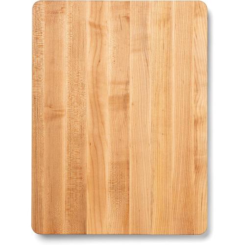 John Boos Chop-N-Slice Series Rectangular Wooden Maple Cutting Board 20”x15” – 1.25” Thick, 10-lb Reversible Butcher Block with Eased Corners & Edge-Grain – Made in the USA