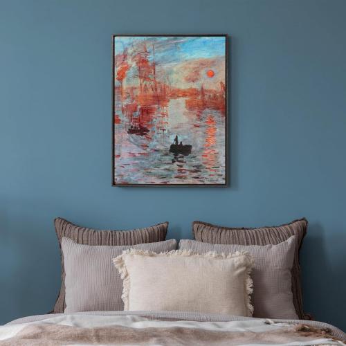 Akfado Canvas Frame for 30x40 Coastal Beachy Paintings, 1.5 Deep DIY Metal Floater Frames for Abstract Wall Art Prints, Ocean Wall Decor for Bedroom Hallway Entryway, No Glass & Back (Dark Brown)