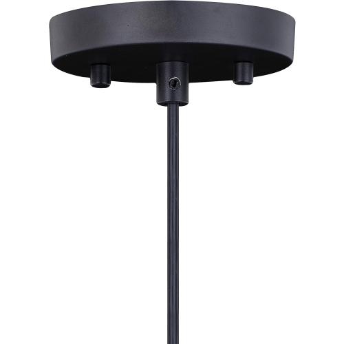 VAXCEL Millie Jar Mini Pendant for Kitchen Island, Farmhouse Ceiling Lighting, Oil Rubbed Bronze Finish, Smoke Blue Glass