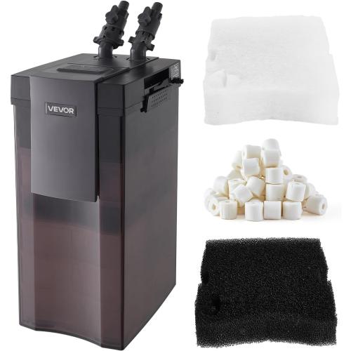VEVOR 528GPH Canister Filter, 5-Stage External Aquarium Filter with Powerful Pump, Water Circulation Cleaning Machine with Media for Large Fish Tanks and Aquariums Up to 150 Gallons, for Freshwater