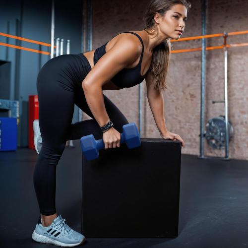 GRETERST Dumbbells Set Rubber Coated Hex Hand Weights Exercise & Fitness for Home Gym Workouts Strength Training Equipment, Blue, 8LB