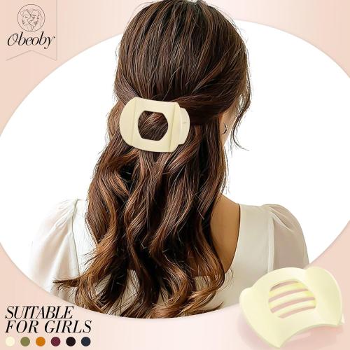 obeoby 6 Pcs Flat Hair Claw Clips For Women Girls, French Barrettes Set