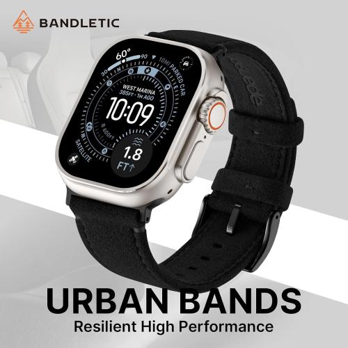 Bandletic Suede Leather Compatible with Apple Watch Bands for Men Women