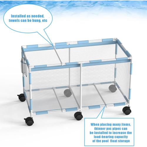 Size 235 gallon  Pool Float Holder Storage, 235 Gallon Pool Storage Bins Outdoor Waterproof Extra Large Swimming Pool Toy Storage Mesh Rolling Pool Float Orgnizer for Noodles, Toys, Floats