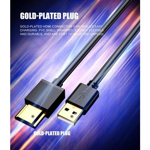 FAWETTY USB to HDMI Charger Cable Cord 3.3FT/1M USB to HDMI Adapter Cable for Mac iOS Windows 12/11/10/Vista/XP, HDTV, Satellite Box, Blu-Ray Player, etc