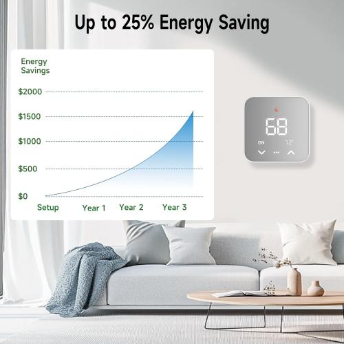 Smart Thermostat for House, WiFi Programmable Thermostat, Compatible with Alexa and Google Assistant, Remote Control Tuya/Smart Life, ????-???????????????? ????????????????????????????????