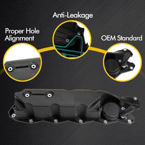 Valve Cover Compatible with 2011-2016 Volvo S60 S80 2010-2016 XC60 2009-2015 XC70 2015-2016 V60 3.0L OE 30757664 30788442 30788484 31319643 264-933