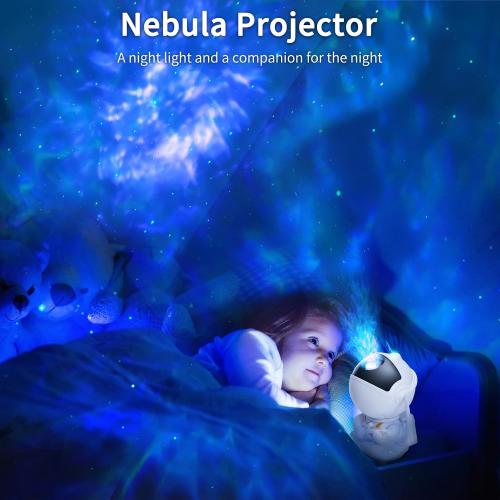 Galaxy Projector Multiple Nebula Modes, Star Projector Galaxy Light with Remote Control, Galaxy Light Projector for Bedroom, Astronaut Projector for Kids, Ceiling, Room Decor,White