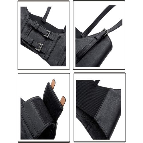 KANCY KOLE Women Fashion Faux Leather Waist Belt Steampunk Underbust Corset