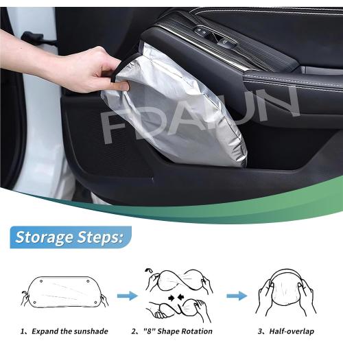 Custom Fit Sun Shade Kit for 2026-2027 Toyota RAV4 Windshield& Windows UV Blocking Heat Insulation Protector Privacy - Upgrade Accessories (Full Set/Front Windshield Black)‼️light dirt and good condition and incomplete‼️