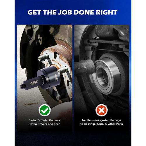 Orion Motor Tech Wheel Bearing Press Kit for Front Wheel Drive Bearing Removal & Installation, 24pc Wheel Bearing Puller Tool Set with Sliding Screws Universal Bushings Sleeves Storage Case