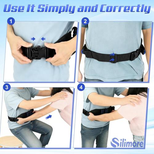 Gait Belt for Seniors with Handles, Gate Belts Medical with Quick Release Latch - Elderly Physical Therapy Transfer Belt for Lifting Seniors,Patients,Disabled(Blue)