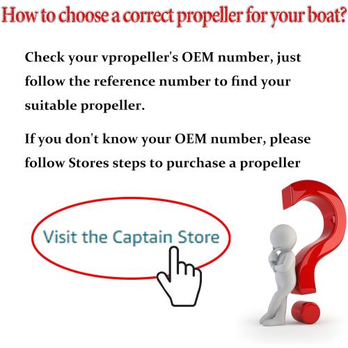 CAPTAIN Outboard Propeller fit Mercury TOHATSU 9.9-20 HP, 14 Spline Tooth Board Prop,OEM RH Aluminum Propellers for 9.9HP 12HP 15HP 18HP 20HP,MFS,MSFMFS, 9.9 HP Bigfoot