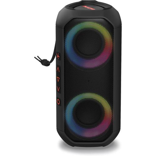 Ion Audio Uber Boom - Water resistant Portable Bluetooth Speaker with Party Lights, Built-in Microphone and Stereo-Link (Renewed)