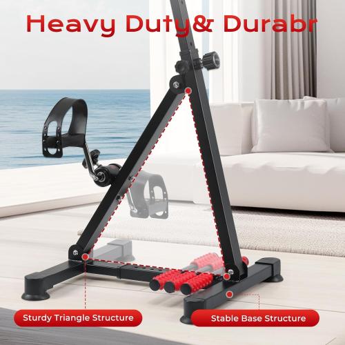 Adjustable Pedal Exerciser Bike for Seniors - Hand Arm Leg and Knee Therapy, Stroke Recovery, Portable Fitness Equipment for Total Body Workout - Great Gift for Elderly Rehab