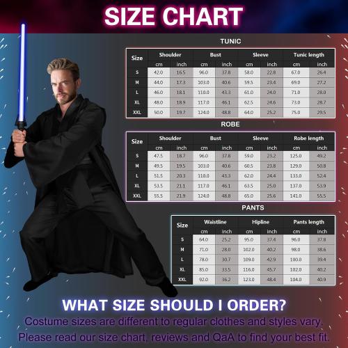 Size M ...Tunic Costume Adult Hooded Robe Full Set Outfit Men's Halloween Knight Cosplay Costume Uniform