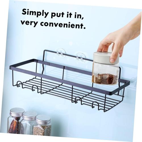 LIFKOME 3pcs Wall Mount Shower Organizer Shelf with Hooks Punch Bathroom Storage Rack for Toiletries Heavy-Duty Construction Easy Installation Suitable for Shower Room and Kitchen