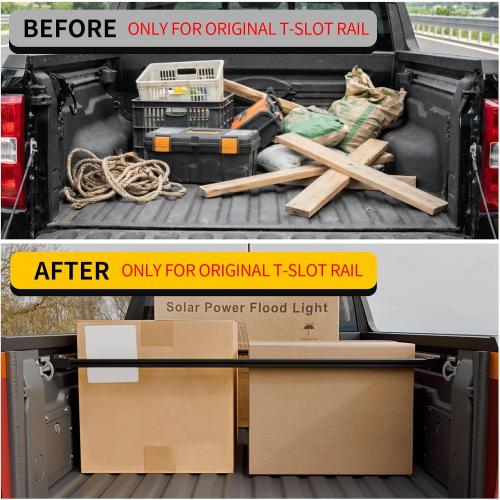 Cargo Bars Compatible with 2022-2025 2026 Ford Maverick Truck Bed Rack Crossbars Divider Pickup Side Rail Bars Sliding T-Slot Crossbars for 2024 Maverick Accessories (2PCS)