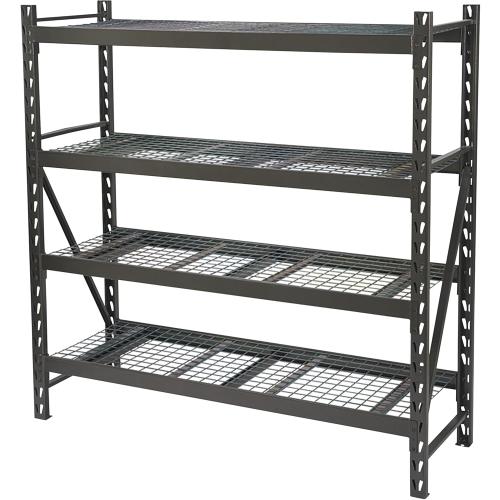 Ironton 4-Tier Industrial Steel Shelving Unit, 8,000-Pound Load Capacity, Garage Storage Rack, 77 W x 24 D x 72 H