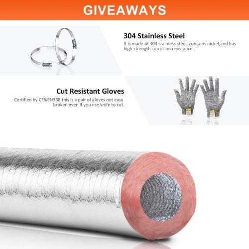 8 Inch Flexible HVAC Hose, 25 Feet R8 for Heating and Air Conditioning Systems‼️ in packaging never used‼️