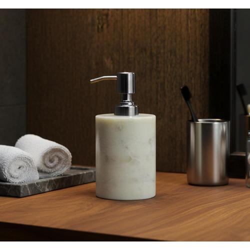 Color White Marble Soap/Lotion Dispenser - Stone Bathroom Accessories Set Marble Bath Set - White