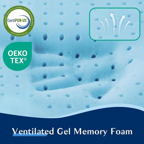 Stomach Sleeping Pillow for Shoulder and Neck Pain Relief, Thin Pillow for Sleeping- Cooling Memory Foam Pillows Flat Pillows for Stomach Sleepers,Low Profile 3.25-inches for Back Sleeper