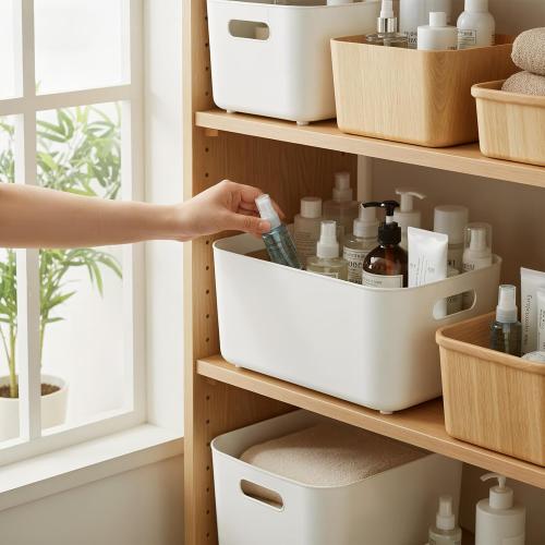 ANMINY White Plastic Storage Bins Baskets with Lids, 12-Pack, 2XL 4L 2M 4S | Large Plastic Bins, Sturdy PET, with Handles, Stackable, Opaque Storage Boxes, for Closet Shelves Desk, White Lids