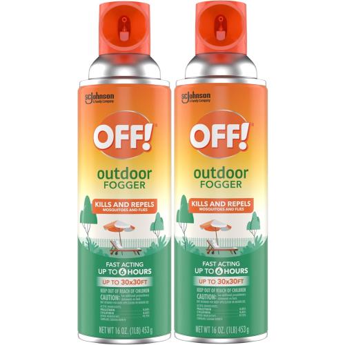 OFF! Outdoor Insect & Mosquito Repellent Fogger, Backyard Pretreat, Kills & Repels Insects in an up to 900 sq, ft, area, 16 oz (Pack of 2)