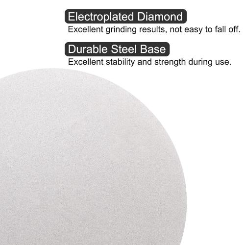 uxcell Diamond Sanding Grinding Disc, 8-Inch (200mm) Grit 400 No Center Hole, Flat Lap Disk Polishing Discs Abrasive Wheel for Gemstone Tile Porcelain Glass Stone Metal