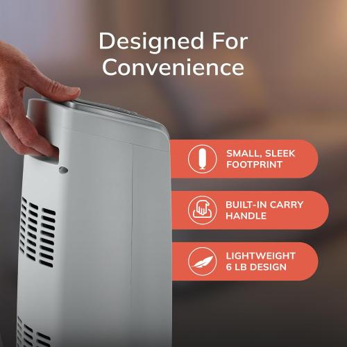 Lasko Oscillating Ceramic Tower Space Heater for Home with Overheat Protection, Timer, 22.5 Inches, Silver, 1500W, 5775