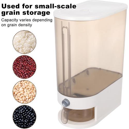 FMOACEN 22 Lbs Rice Dispenser with Measuring Cup Large Airtight Cereal Dispenser Multifunctional Dry Food Storage Container for Rice Grains Soybean Corn Kitchen Pantry Organization