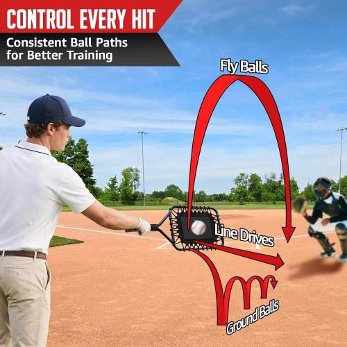ZEALFEEL Baseball Racket for Fly Balls, Fungo Racket