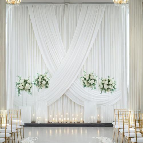 20ft×40ft Ivory Ceiling Drapes for Weddings Parties, 20×40  Long Ceiling Curtain for Tent Canopy,Wrinkle Free Silk Easy to Draping&Hang Ivory Drapes for Event Church Stage Photo Bedroom