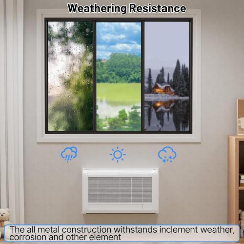 26 X 16 Wall Sleeve with Exterior Ventilation Grille-Universal Fit for PTAC & Heat Pump Units – Weatherproof Steel Housing with Ventilation & Drain Holes for Packaged Terminal Air Conditioners