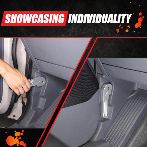 Hood Release Handle Lever Replacement Compatible with INEOS Grenadier 2020-2024, Aluminum Alloy Hood Latch Release Pull Handle Decoration Interior Accessories (Silver)