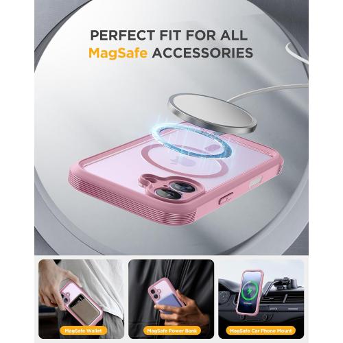 Miracase for iPhone 17 Case 6.3'', Full-Body Military Grade Drop Protection Outdoor Phone case with Built-in Glass Screen &Camera Control,Easy Installation,No Gap,Compatible with MagSafe, Purple