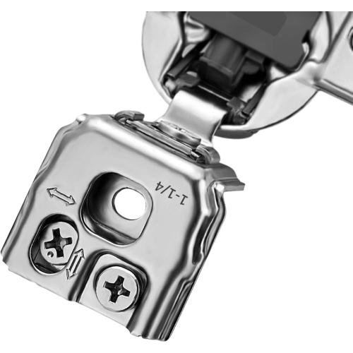 Ravinte 50 Pack 25 Pairs 1-1/4 inch Overlay Soft Close Hinges for Kitchen Cabinet Hinges Satin Nickel Hidden Hinges Stainless Steel Concealed Hinge self Closing