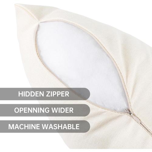 Christmas Pillow Covers 18x18 Inch Set of 2 Gray Decorative Christmas Tree Throw Pillows Linen Winter Holiday Decor for Home Sofa Couch Bed Chair