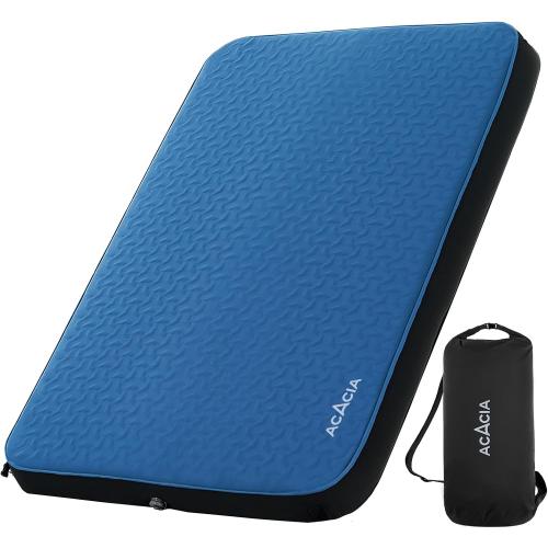 Acacia 4 Thick Self Inflating Sleeping Pad with Foam, Innovative Y-Shaped Telescopic Structure, Ultraportable Camping Air Mattress with Pump Sack, Easy Roll Up Sleep Bed for Travel Tent Car