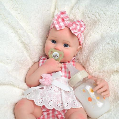 JIZHI Reborn Baby Dolls Silicone Full Body -16 Inch 5.73lb Weighted Full Platinum Silicone Baby Doll Real Life Baby Dolls with Complete Accessories for Kids Age 3