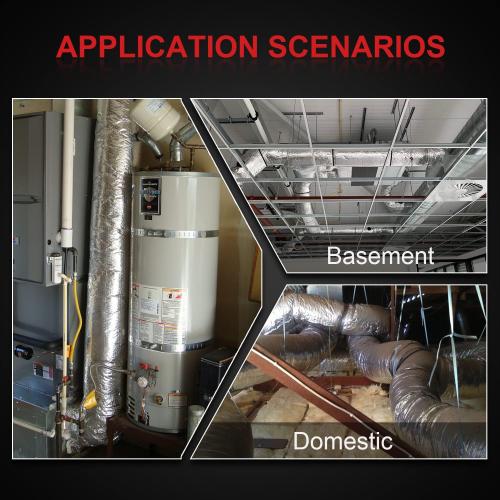 4 Inch Insulated Flexible Duct,HVAC Insulation Duct,25 Feet Insulated Duct, 4 in Insulated Duct Hose, R4.2 Air Flexible Duct Aluminum Hose 4''25' Long,for HVAC Flex Ductowrk